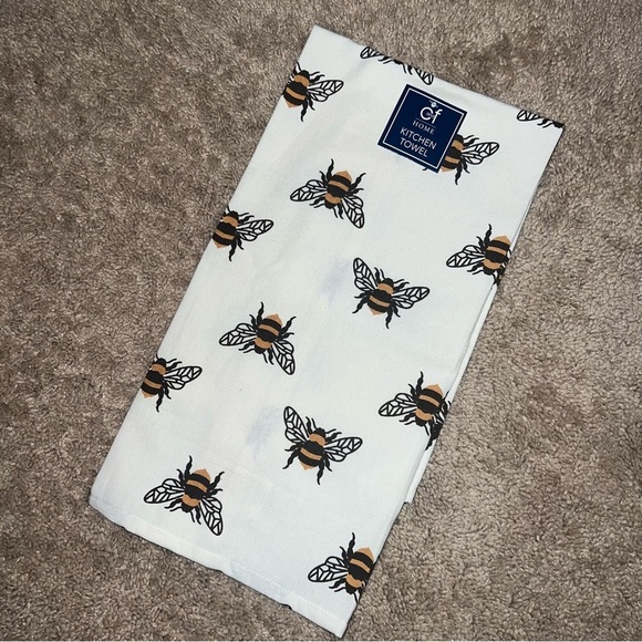3/$25 🍄 Bumblebee Kitchen Towel 100% Cotton NWT - Picture 3 of 6